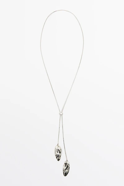 Collier pièces texturées réglable