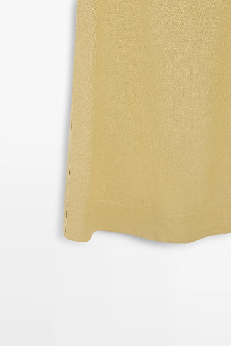 Linen halter midi dress