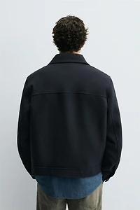 VESTE EN DRAP FERMETURE ÉCLAIR