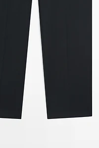 100% cool wool straight-leg pants