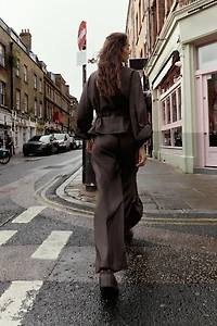 WIDE LEG ELASTIC WAIST PANTS