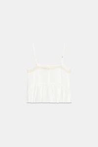 EMBROIDERED GAUZE CAMISOLE