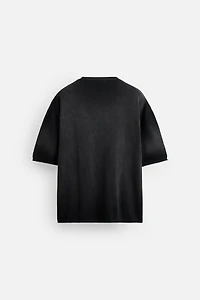 SPRAY PRINT KNIT T-SHIRT