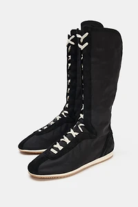 FABRIC HIGH-TOP SNEAKERS
