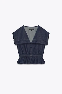 LACE DENIM SHIRT