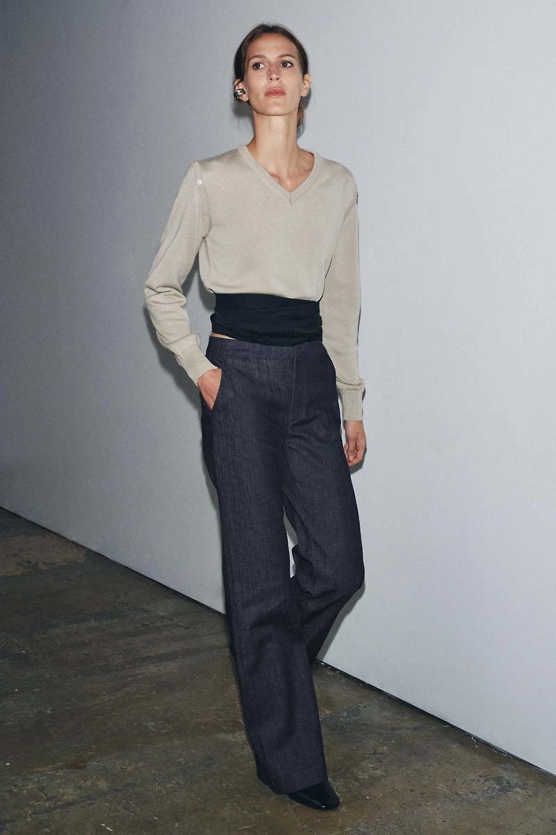ZW COLLECTION MID-RISE FLARE JEANS