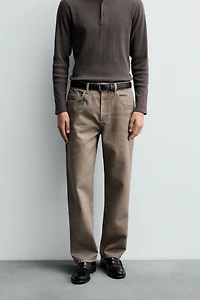 JEAN STRAIGHT FIT LAVAGE IMPRIMÉ