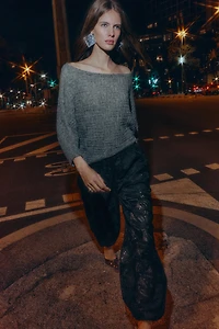 ASYMMETRIC TEXTURED KNIT JUMPER