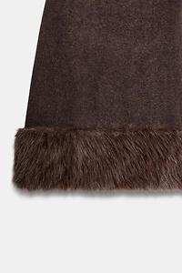 ROBE EN MAILLE BIMATIÈRE EFFET FOURRURE