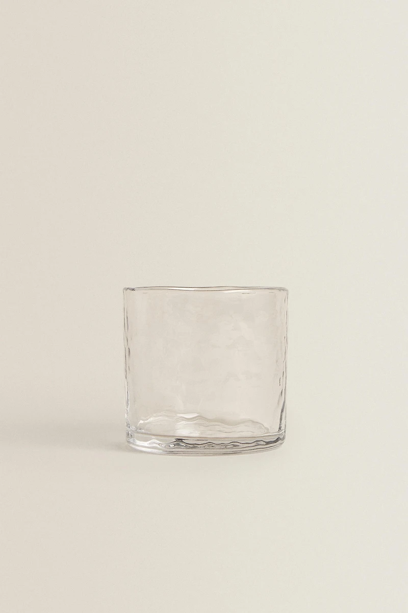 HAMMERED GLASS TUMBLER
