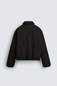 BLOUSON STRUCTURÉ À CARREAUX VELOURS