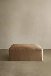 FADED LINEN OTTOMAN