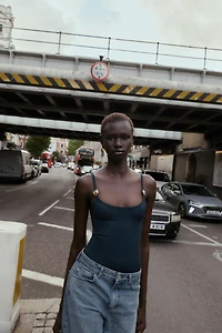 SEASHELL POLYAMIDE BODYSUIT