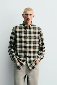 PLAID WOOL BLEND SHIRT