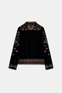 VESTE EN VELOURS BRODERIES ZW COLLECTION