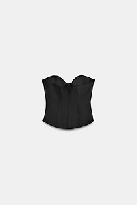 SATIN EFFECT SWEETHEART CORSET TOP