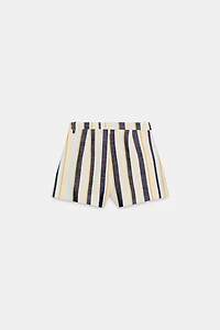 STRIPED PLEATED SHORTS ZW COLLECTION