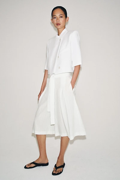 SHORT SLEEVE CROPPED BLAZER ZW COLLECTION