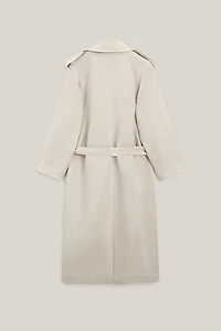 Oversize linen blend trench coat - LIMITED EDITION