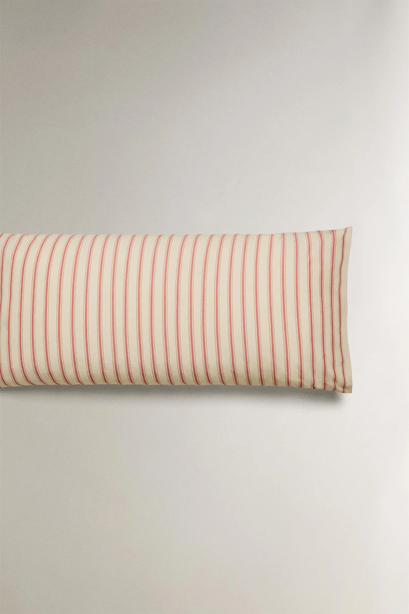 STRIPED PERCALE PILLOWCASE (300 THREAD COUNT)