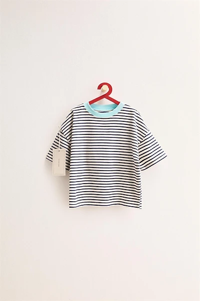 ZARA TIMELESS - T-SHIRT RAYURES COL CONTRASTE
