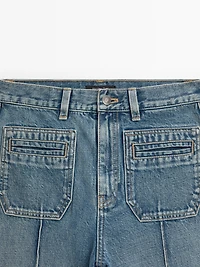 Mid-rise wide-leg jeans