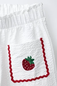 PANTALON JUPE-CULOTTE TEXTURÉ ONDULINE CONTRASTE