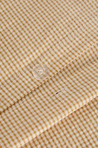 COTTON SEERSUCKER CHECK DUVET COVER