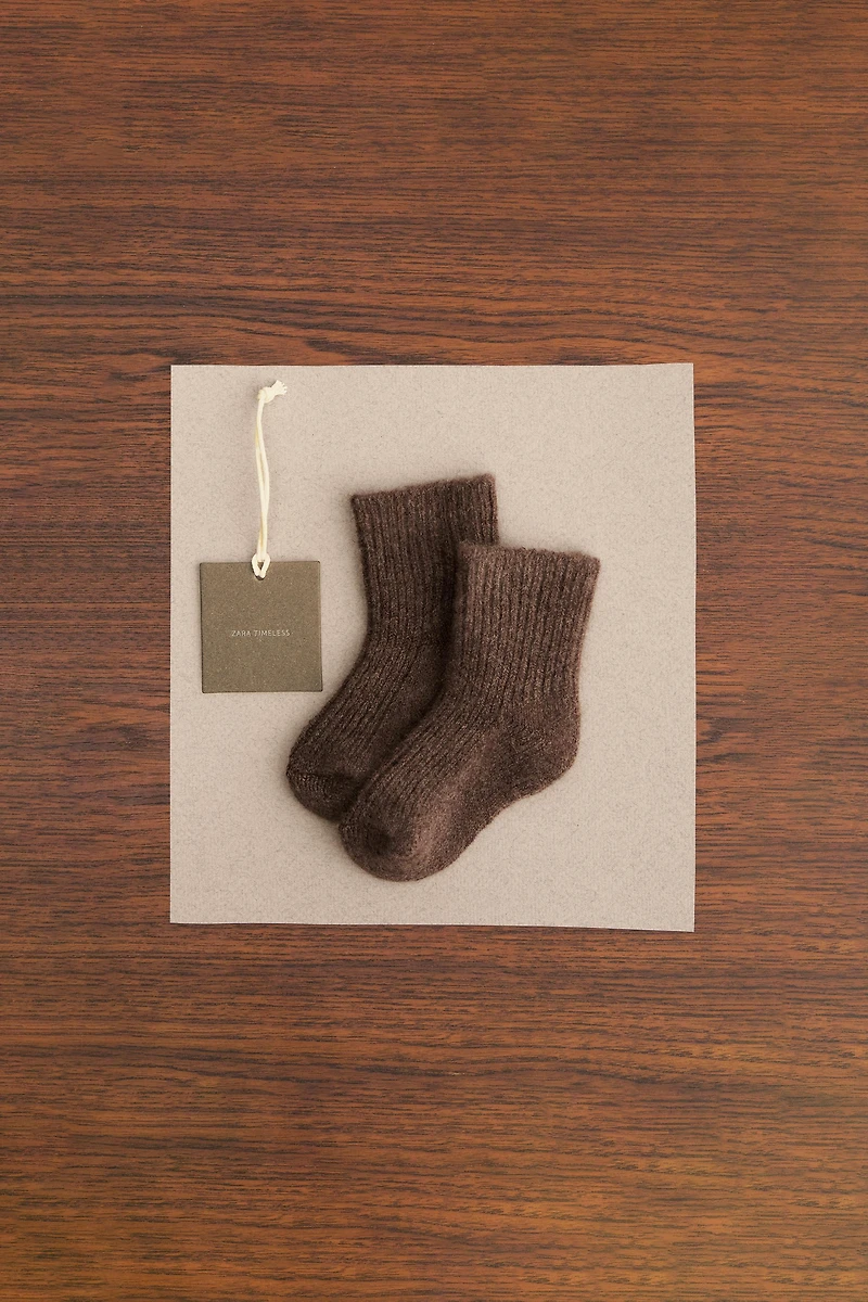 ZARA TIMELESS - CHAUSSETTES EN MAILLE CACHEMIRE