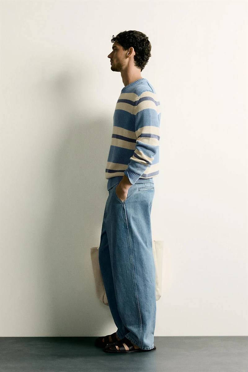 STRAIGHT FIT DENIM CHINO PANTS
