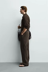 POLO REGULAR FIT EN COTON STRUCTURÉ