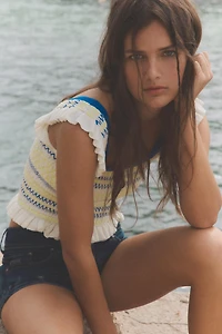 STRIPED SMOCKED TOP