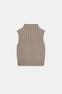 TOP EN MAILLE À COL CHEMINÉE