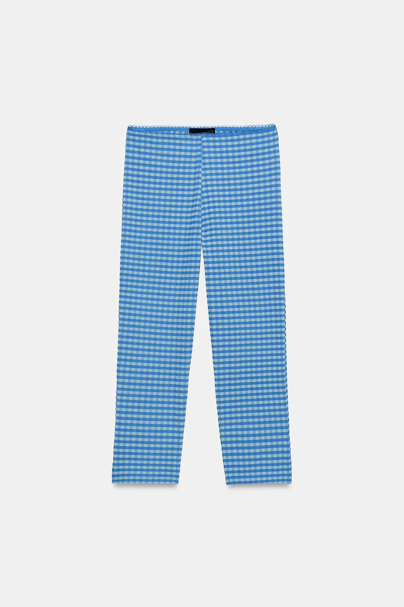 GINGHAM CAPRI PANTS