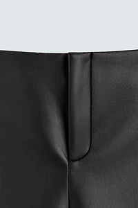 LEATHER EFFECT LONG BERMUDA SHORTS HARRY LAMBERT FOR ZARA X DISNEY