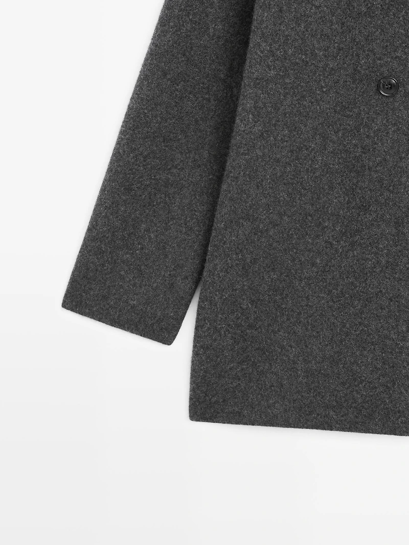 Cardigan long en laine à double boutonnage