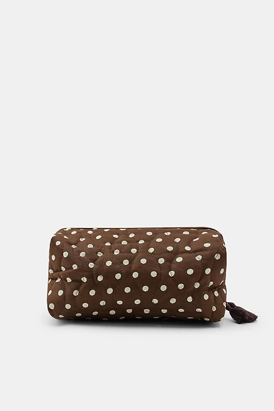 POLKA DOT PRINT TOILETRY BAG
