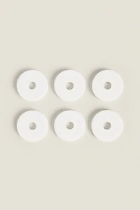 WHITE POWDERY SCENTED CERAMIC PACK (PACK OF 6)