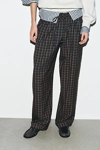 PLAID PAJAMA PANTS