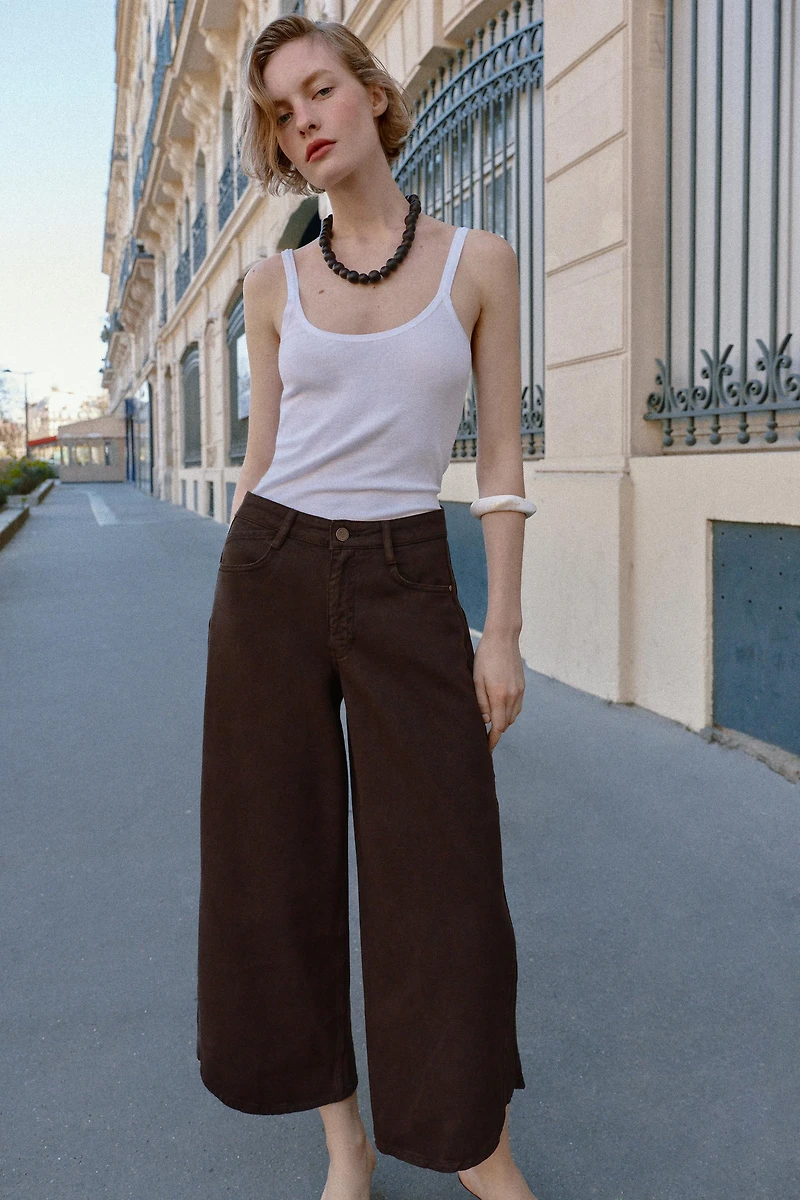 Z1975 HI-RISE BALLOON ASYMMETRIC HEM JEANS