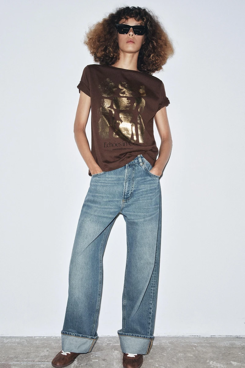 METALLIC SHORT SLEEVE T-SHIRT
