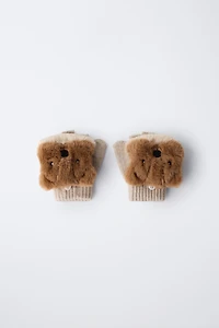 GANTS MITAINES EFFET POILS DE CASTOR