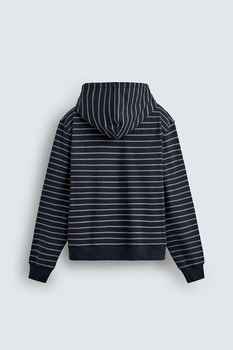 SWEAT À CAPUCHE RAYURES