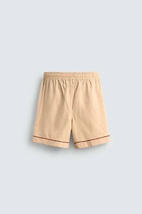 SHORT RELAXED FIT JACQUARD BRODÉ