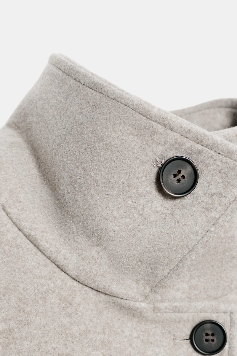 MANTEAU COL DOUBLE POSITION SOFT