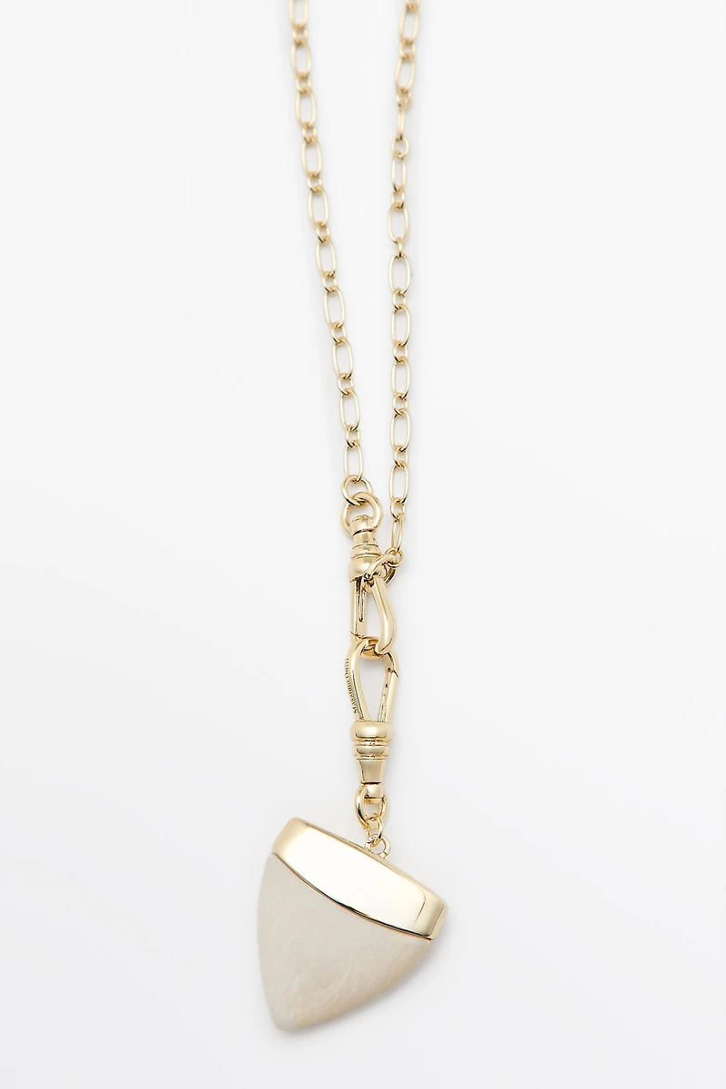 Stone tusk necklace