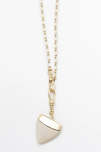 Stone tusk necklace