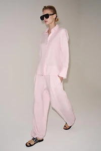 ZW COLLECTION 100% LINEN PLEATED PANTS