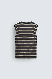 DEBARDEUR JACQUARD RAYURES
