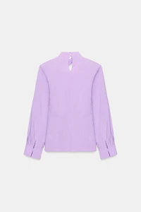 FLOWY SHOULDER PAD BLOUSE